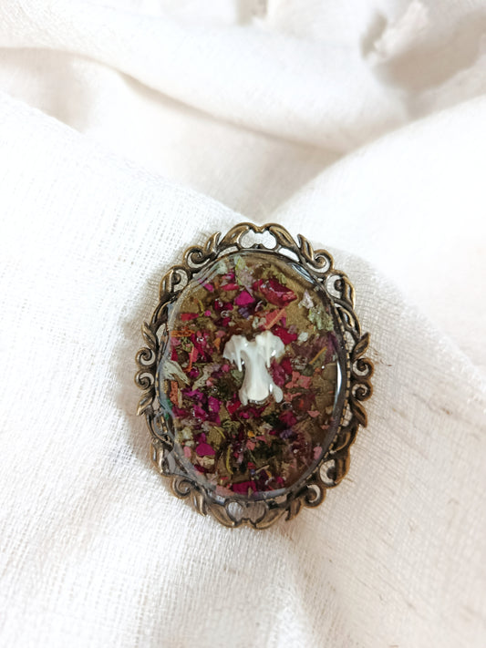 Broche florale vertèbre