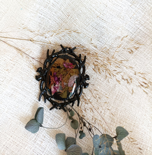 Broche Eucalyptus